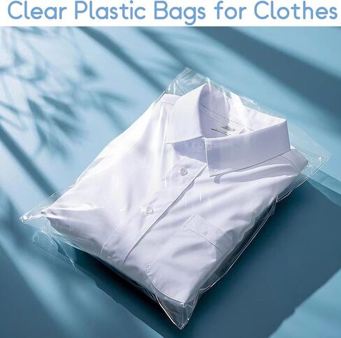 Qoiuso 9x12 بوصة خارق ذاتي الأكياس الشحن البلاستيكية الشحنة للملابس ، و 100 حزمة OPP Poly Poly Cellophane الأكياس مع الحواف المعززة لتخزين وملابس الأعمال الصغيرة in Kuwait