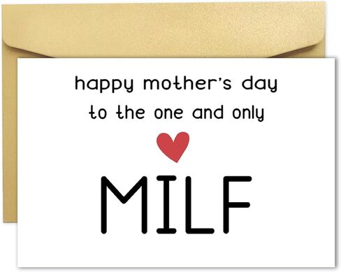 OJsensai Happy Milf Mothers Day Card from Husband, Great Mothers Day Gifts for Wife, Small Mothers Day Card for Girlfriend, Unique Mother’s Day Gift for Her in Kuwait