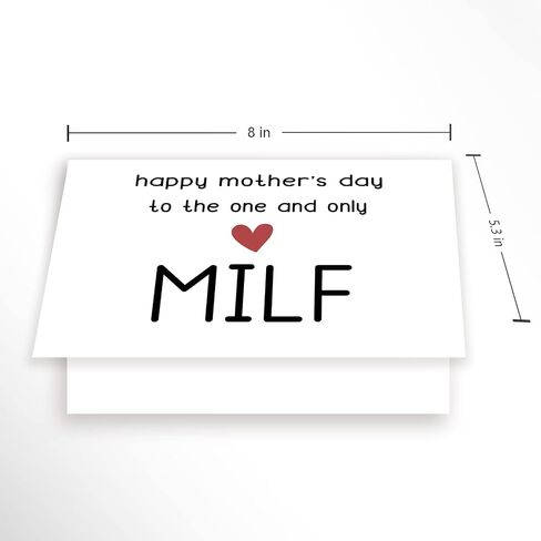 OJsensai Happy Milf Mothers Day Card from Husband, Great Mothers Day Gifts for Wife, Small Mothers Day Card for Girlfriend, Unique Mother’s Day Gift for Her in Kuwait