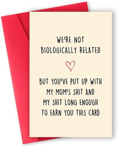 Funny Fathers Day Card for Step Dad,Happy Father's Day Gifts from Step Daughter Son,Bonus Dad Fathers Day Card Gift in Kuwait