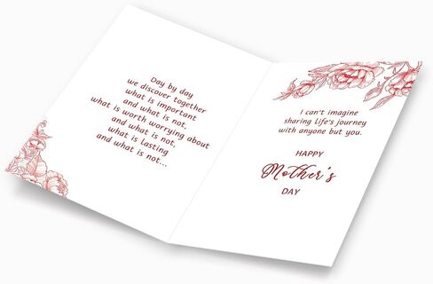 Mother’s Day Card for Wife,Romantic Mothers Day Gift Idea from Husband,Lovely Flower Mother’s Day Card for Women,Unique Gifts for Wife in Saudi Arabia