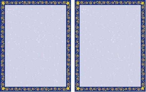 Barker Creek Designer Computer Paper, Reach for The Stars, 8.5" x 11", Decorative Printer Paper, Stationery, 50 Sheets per Pkg, Home, School and Office Supplies (738) (Pack of 2) in Kuwait