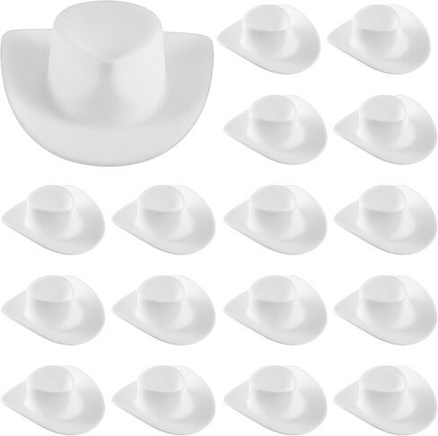40 Pieces Plastic Mini Cowboy Cowgirl Hat Western Hat Cupcake Toppers Miniature Cute Doll Party Toy Accessories for Dollhouse Decorations in Saudi Arabia