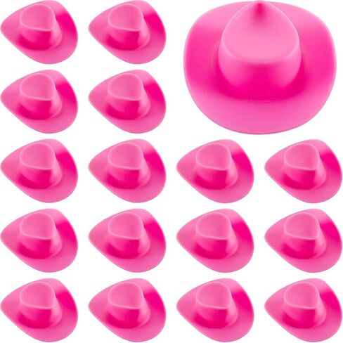 40 Pieces Plastic Mini Cowboy Cowgirl Hat Western Hat Cupcake Toppers Miniature Cute Doll Party Toy Accessories for Dollhouse Decorations in Saudi Arabia