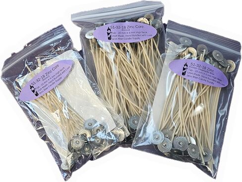 Zinc Core Wicks for Candle Making (51-32-18 Zinc Core, 50, Pcs) in Saudi Arabia