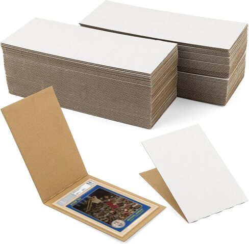 مركز لوحة السجادة، واقيات شحن البطاقات المتدرجة 4 × 6، 50 حزمة (يمكن أن تحمل 50 بطاقة)، ​​وسادات تغليف مموجة ممتازة، مستلزمات أوراق قابلة للطي، أكمام من الورق المقوى للبطاقات الرياضية، بطاقة بريدية صلبة لبطاقات التداول in Kuwait