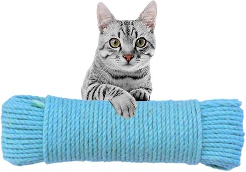 Multicolor Cat Scratch Post Replacement Rope, Repair and Replace Scratching Post, 1/4" Cat Scratch Post DIY Jute Twine,for Scratching Post Tree Replacement. (Green, 1/4IN by 50FT) in Kuwait
