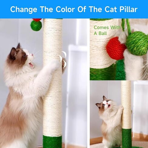 Multicolor Cat Scratch Post Replacement Rope, Repair and Replace Scratching Post, 1/4" Cat Scratch Post DIY Jute Twine,for Scratching Post Tree Replacement. (Green, 1/4IN by 50FT) in Kuwait
