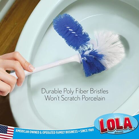 Toilet Brush and Holder Set, Classic Version, Durable, Strong Bristles for Deep Cleaning, Non-Scratch w/Compact Space Saving Storage Holder, 2 Pack in Kuwait