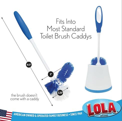 Toilet Brush and Holder Set, Classic Version, Durable, Strong Bristles for Deep Cleaning, Non-Scratch w/Compact Space Saving Storage Holder, 2 Pack in Kuwait