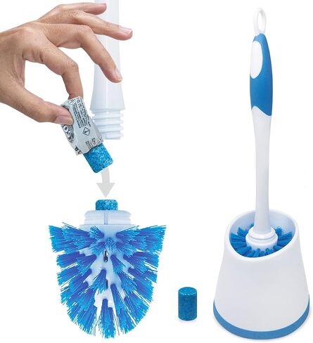 Toilet Brush and Holder Set, Classic Version, Durable, Strong Bristles for Deep Cleaning, Non-Scratch w/Compact Space Saving Storage Holder, 2 Pack in Kuwait