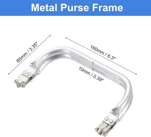 إطار محفظة UXCELL Metal 6 in ، 2 PCS مستطيل قفل قبلة إطار ، استبدال أجهزة إطار كيس لصنع حقيبة مقبض محفظة DIY ، إطارات محفظة عملة القابض in Kuwait