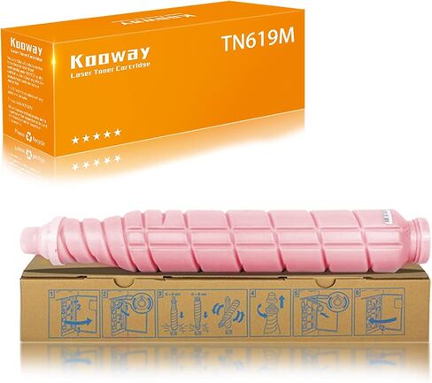 Compatible TN619 TN-619M Toner Cartridge Replacement for Konica Minolta Bizhub Press C1060 C1070 AccurioPress C2060 C2070 C3070 C3080-60000 Pages (TN619 Magenta 1 Pack) in Saudi Arabia