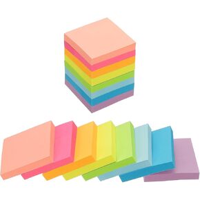 YOKIVE 16 Pads Small Sticky Notes, 2 x 2 Inches Inches Colorful Mini Self Stick Note Pads Bulk Bright Post Sticky Notes for Office Home Meetings Notebook, 8 Colors