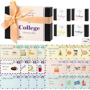 Graduation gifts 2025-26pcs open when envelopes,open when letters,college survival gift card book,college gift card envelopes gifts,end of year student gifts for her,him,Friends,Son-black gold