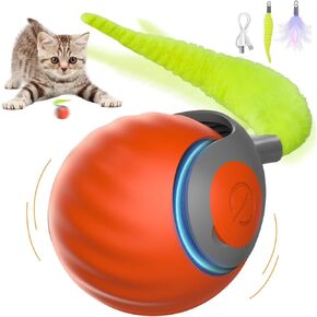 ألعاب القطط التفاعلية للقطط الداخلية ، كرة توربو TOY TOY TOY TOY TAILAS