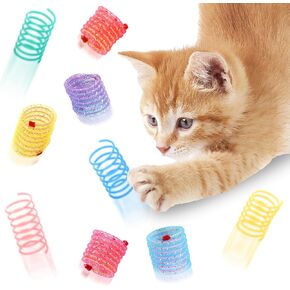 Sungrow Cat Coil Springs ، الترفيه القطط للقطات الداخلية والبلاستيك والأنبوب الأسلاك الملونة المنسوجة ، حلامة تفاعلية للحيوانات الأليفة ، أداة النشاط ، مستلزمات Cat وملحقاتها ، 30 جهاز كمبيوتر شخصي لكل حزمة 