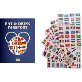 Global Adventure Passport - Eat & Drink في جميع أنحاء العالم - مثالي لـ EPCOT وما وراءها - 50 دولة ، تصنيفات ، أعلام ، ملصقات العلم العالمي (2)