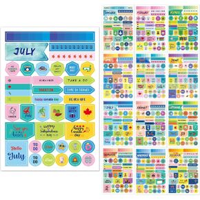ملصقات لـ Journaling - Scrapbooking & Solanners Vintage ، Mini للنساء البالغات ذات التأكيد الإيجابي ، التقويم ، البطاقة ، ملحقات Journal Bullet - إدراج Happy Planner