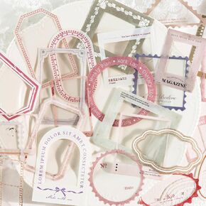 100 PCS Scrapbook Photo Photo Frame Stickers for Junk Journal Collage Diary Notebook Planner DIY Craft Decoration