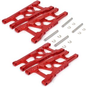 4pcs Traxxas Slash Suspension Traxxas 4x4 4WD Rustler Stampede Hos saluminum suspension A Arms 5807 Parts (Red)