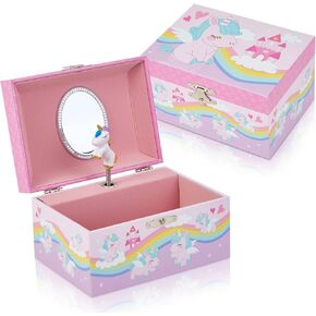 Girl's Gift Music Box with Spinning Ballerina,Fairy Design Musical Jewelry Box for Kids Jewel Storage,Toys for Girls