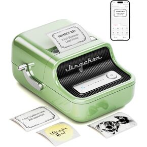 NIIMBOT B21 Label Maker Inkless Bluetooth Label Printer, 2 Inch Portable Thermal Sticker Machine for Small Business, Address, Logo, Clothing, Mailing, Candles, Jewelry, Sticker Printer for Gift, Green