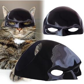 Cat Bat Mask Action Costumes Accessories للقطط ، قبعة Cosplay المطبوعة ثلاثية الأبعاد (X-Large)