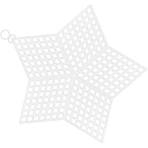 Garneck 10 Pcs Plastic Canvas Star Sheets - 5 White Mesh for DIY - Crochet and Yarn Crafting for Creative Projects and Needlework
