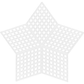 SewAcc Mesh Plastic Canvas Star ، 10pcs Flance Point Point Canvas White Cross Stitch Plastic Mesh for DIY ، مشاريع الكروشيه ، صياغة الغزل ، متماسكة ، إبرة ب