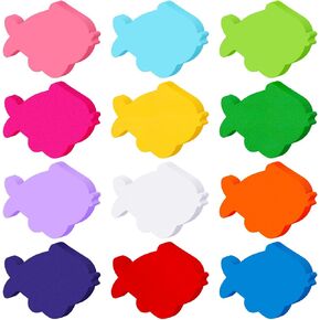 600 PCS قاطعات الأسماك الصغيرة 2 بوصة 2 بوصة ألوان متنوعة قطع الأسماك للاصطدامات Bulletin Board Ocean Die Cuts Paper for DIY Craft Projects Classroom Decor