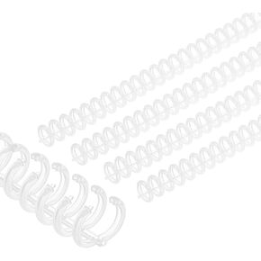 PATIKIL 12mm(1/2") Plastic Spiral Binding Coils, 50 Pcs Binding Spirals 85 Sheet Capacity 3:1 Pitch Binding Spirals for Binding Paper Sheets, Transparent White