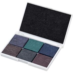 Ink Pad, 7 Colors Office Stamp Ink Pad 3.8x2.6'', Black