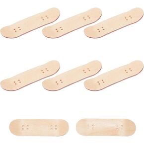 Fingerinspire 8pcs Mini Skateboard Tiny Maple Woodboard Fingerboard Fingerboards الملحقات مع صندوق بلاستيكي يقلل من هدايا الأطفال الحفلات (لون الخشب ، 3.9 × 1.8 بوصة)