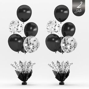Christmas Balloon Centerpieces for Tables, 2 Sets Red Christmas Balloon Stand Kits for Indoor Party Birthday Holiday Dining Table Centerpiece Decoration