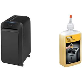 Fellowes Powershred LX22M 20-Sheet Micro Cut Paper Shredder (5263501) and Fellowes Powershred Performance Shredder Oil Bundle