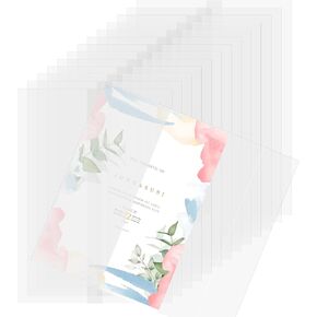 120 PCS السترات الرقمية للدعوات 5 × 7 دعوة مسبقًا من الورق الورق ، دعوة زفاف ، ورقة شفافة 5 × 7 دعوات استحمام الطفل الزفاف جاكيتات فليوم لخطوط الظرف
