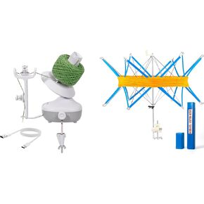Etcokei Yarn Swift & Yarn Winder - Flexible Lightweight Foldable Design for Yarn Knitting Enthusiasts