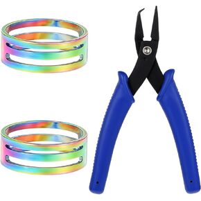 3pcs قفزة القفز أدوات الافتتاح ، مقسمة حلقة أوليرز الصلب المقاوم للصدأ حلقات القفز الافتتاحية القريبة من المجوهرات صنع الديكور صياغة أدوات لصنع المجوهر