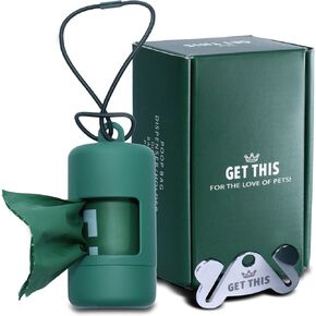 Dog Poop/Easte Bag Dispenser - يشمل مرفق المقود ، حامل مقطع وأكياس تسرب لفة واحدة - Easy Twist Twist ، نسيج اللمس الناعم - ملحقات الحيوانات الأليفة