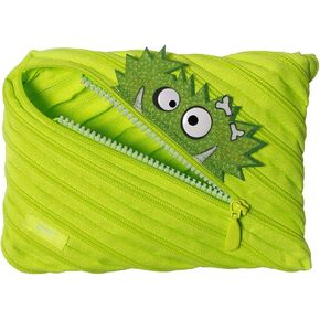 Zipit Monster Pencil Case for Boys | حقيبة قلم رصاص كبيرة للمدارس والكلية والمكتب | حقيبة قلم رصاص للأطفال (أخضر)