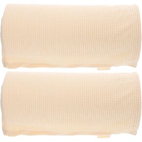 Cabilock 2PCS Universal Elastic Sofa Armrest Covers, Stretchable Chair Couch Arm Protectors, Machine Washable Sofa Slipcovers for Home Office (Beige)