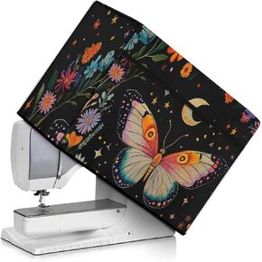 XseShusvy Owl Machine Machine Cover الغبار غطاء الغبار لآلة الخياطة العالمية قابلة للطي آلة خياطة النسيج غطاء معدات الخياطة المحمولة ديكور مهرجان مهرجان