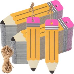 120 PCS قلم رصاص هدايا مع قلم رصاص قلم القنب معلقة إلى المدرسة DIY علامات لتقدير المعلم هدايا أسبوع التفاف ديكور اليوم الأول من لوازم الحفلة المدرسية