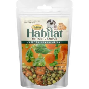 Higgins Habitat Natural Snack Currots Peas & Greens يعالج Rabbit 3.5 أوقية.