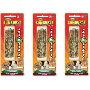 Higgins Sunburst Treat Treats ، 2.5 أونصة ، نكهة ثمار البستان للأرانب الخنازير غينيا وشينشيلاس (3 عبوات)