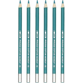 Patikil Watercolor Pencil ، 6pcs أقلام رصاص قابلة للذوبان في الماء للمزج ، والتلوين ، ورسم الرسم ، والرسم ، والأزرق الساطع