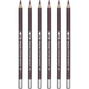 Patikil Watercolor Pencil ، 6pcs أقلام قابلة للذوبان في الماء للمزج ، والتلوين ، ورسم الرسم ، والرسم ، والأحمر الأرجواني