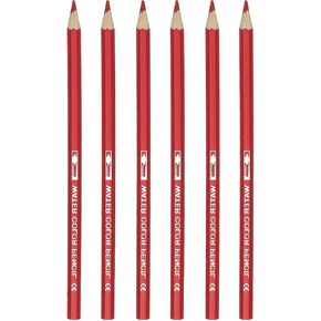 Patikil Pencylor Pencil ، 6pcs أقلام قابلة للذوبان في الماء للمزج ، والتلوين ، ورسم الرسم ، والرسم ، والأحمر الزاهية