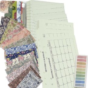 A6 Budget Planner Inserts with Undated Monthly Calendar Refills Budget Cash Envelopes, A6 6 Ring Organizer Planner Binder Journal Inserts Women Refillable Planner Agenda